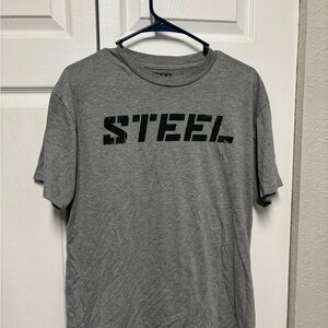 Gray Short Sleeve Crew Neck Tee